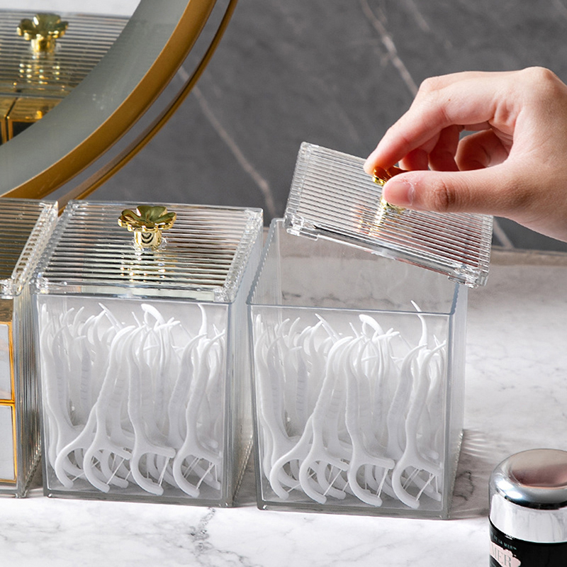 Home Goods Bathroom Storage - Lagerung Organizer Badezimmer Glas Baumwolle Tupfer