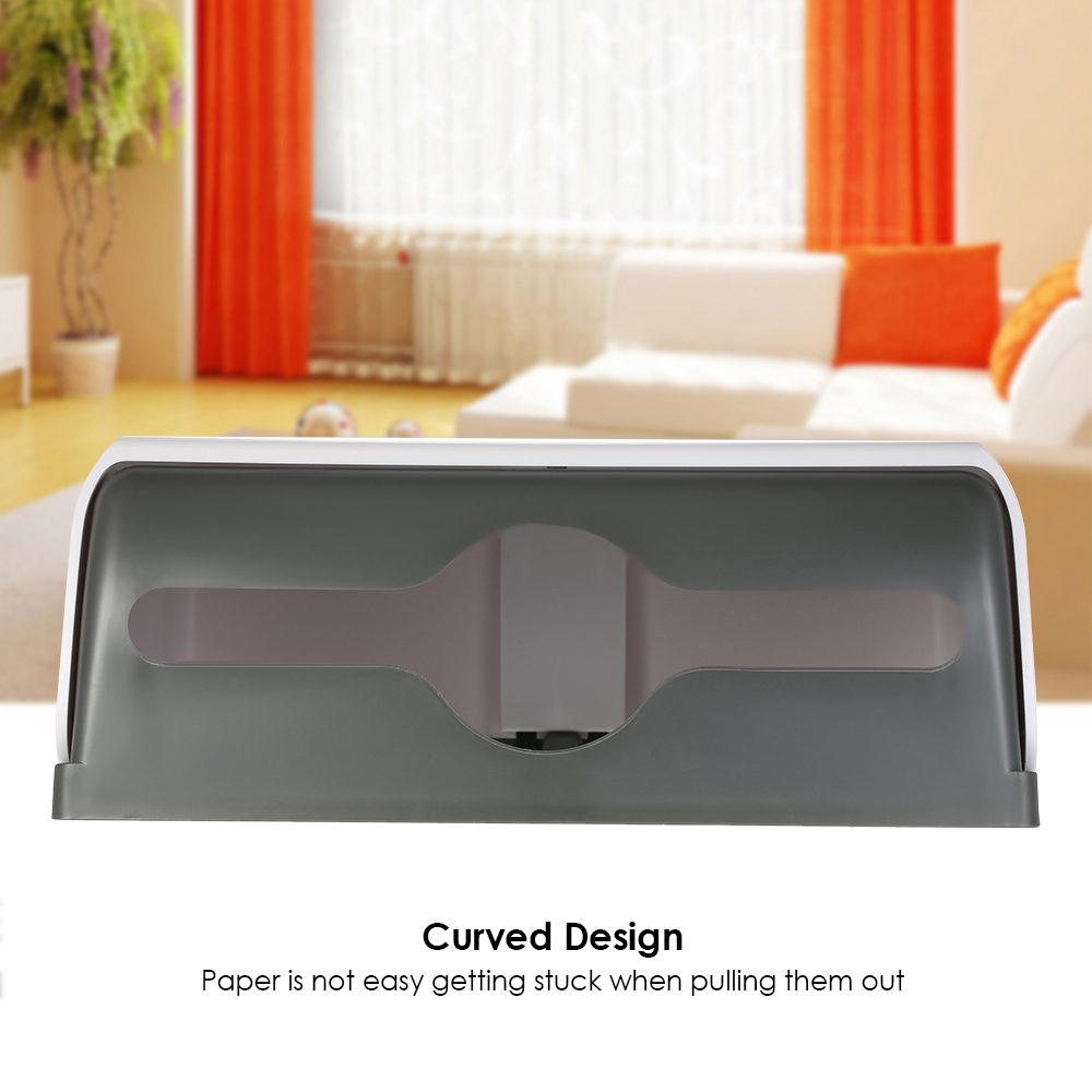 Home Bathroom Paper Towel Dispenser - Abs Material rechteckige Wand Bad Taschentuch