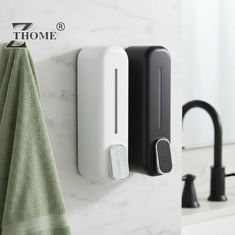 Home Bathroom Wall Soap Dispenser - Manuelle ABS-Seifenspenderpumpe zur Wandmontage, wiederverwendbarer Flüssigseifenspender