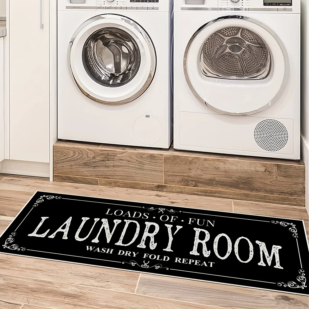 Tiny Home Bathroom Kit - Waschküche Teppich Läufer rutschfeste Wäschematten Schmutzfänger