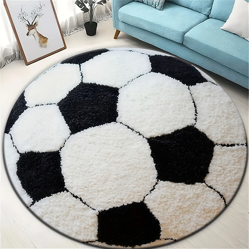 Zara Home Bathroom Accessories - VIKAMA Kreativer Fußball-Teppich: Rutschfester, Geräuschreduzierender Teppich