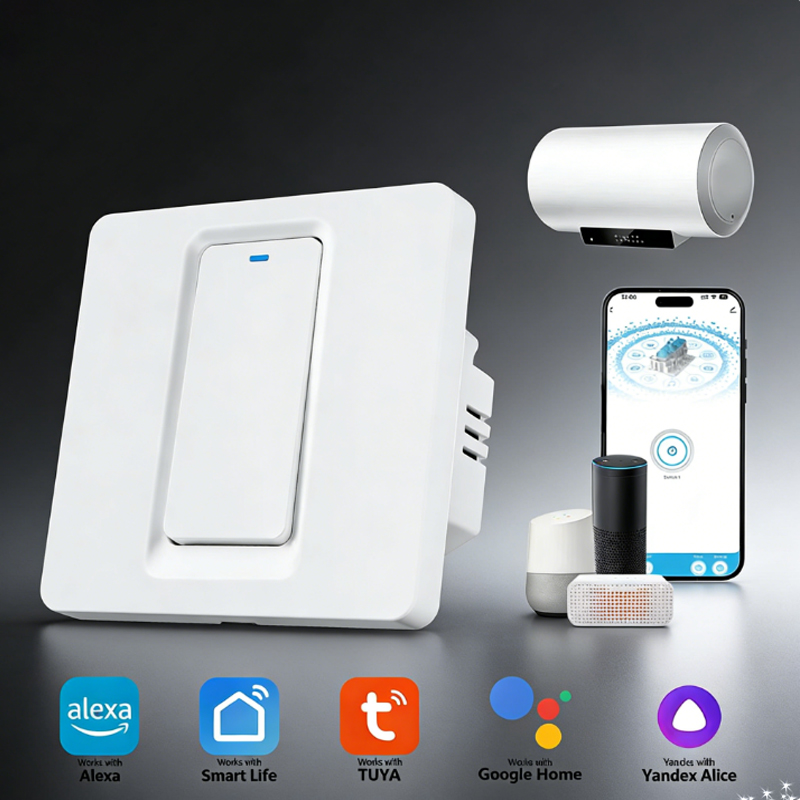 Home Bathroom Water Heater - Intelligenter Warmwasserbereiterschalter/WiFi- und Bluetooth-Touch-Steuerung, funktioniert mit