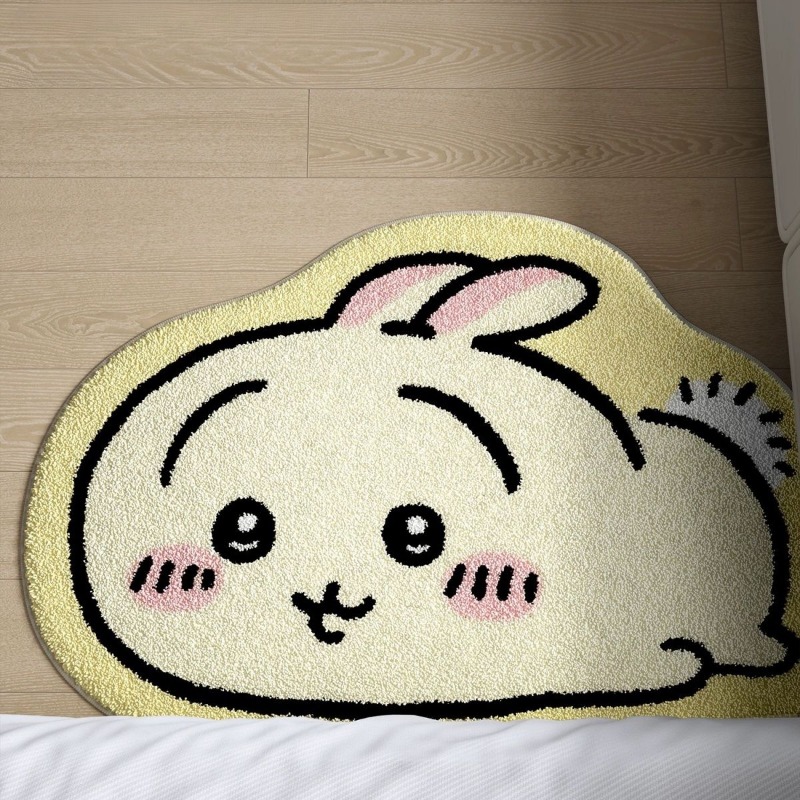 Home Bathroom Mats - Chiikawa Cartoon-Teppich Anime Hachiware Usagi Plüsch-Bodenmatte