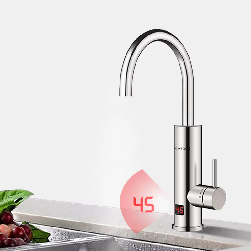 Home Bathroom Water Heater - 3000W 220V Elektrischer Durchlauferhitzer-Wasserhahn aus Edelstahl