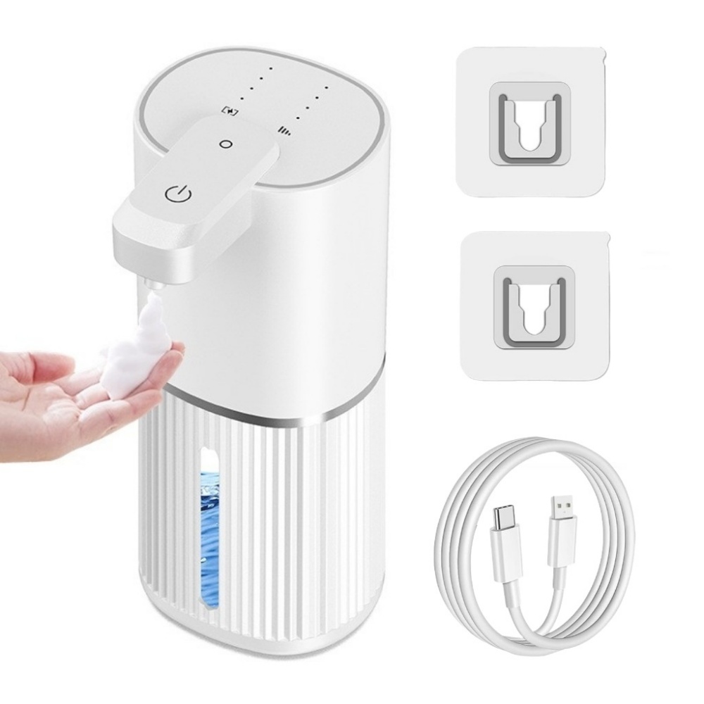Home Bathroom Wall Soap Dispenser - Wandmontierter berührungsloser automatischer Schaumseifenspender 380ml USB-aufladbarer