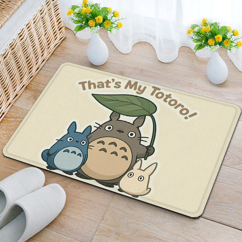 Home Bathroom Mats - Mein Nachbar Totoro Flanell-Bodenmatte Wasserabsorbierende Schnelltrocknende