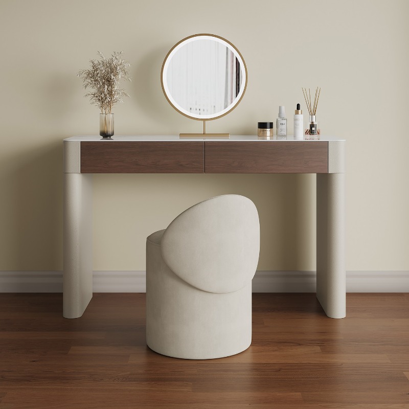 Home Living Bathroom Vanity - Italienischer Naturholz-Schminktisch, Luxuriöser Gotischer Wohnzimmer-Badezimmer-Schminktisch mit