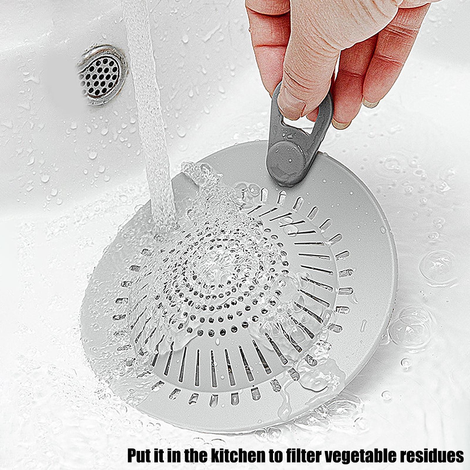 Home Bathroom Mats - Silikon-Bodenablaufabdeckung für Badezimmer, Abflussbarriere, Haarfilter, Hochkonvexer