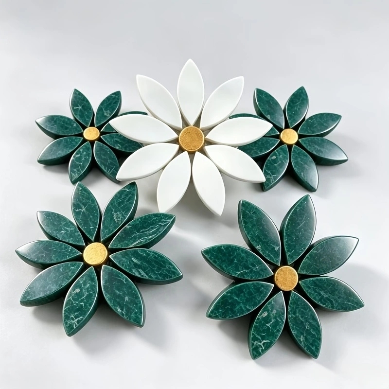 76G/Grün-weiße Marmor-Blumenmo – Zara Home Bathroom Accessories Bewertung und Preis