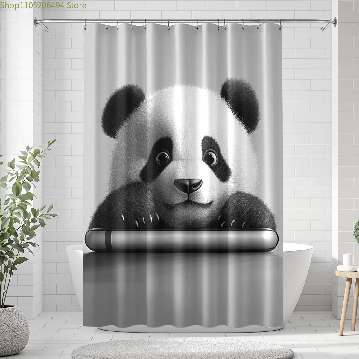 Niedlicher Panda-Duschvorhang, – Adorable Home Bathroom Ideas Bewertung und Preis