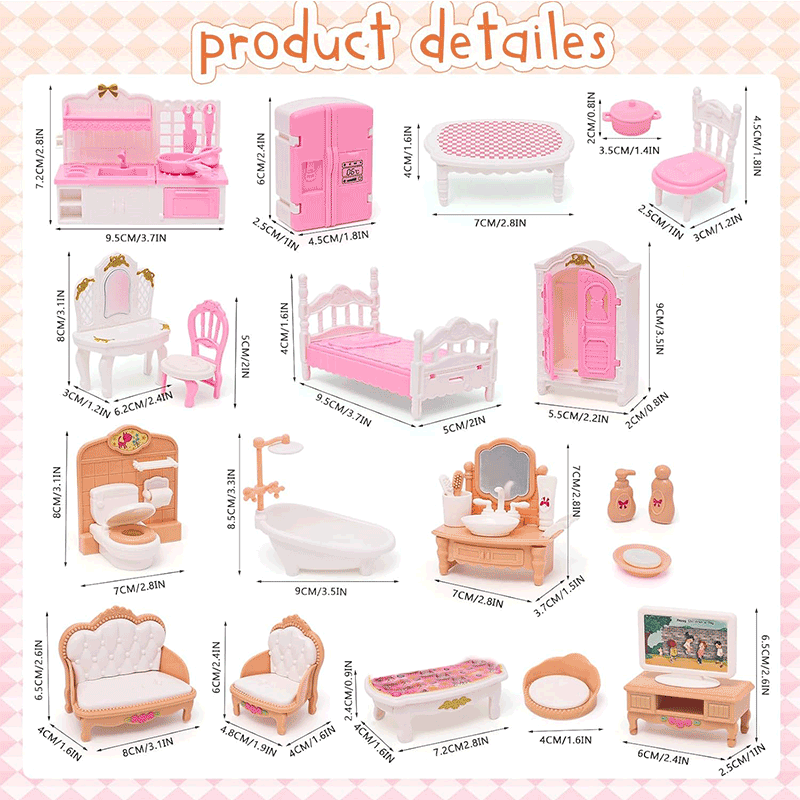 Puppenhaus-Möbel-Set, Zubehör, – Zara Home Bathroom Accessories Bewertung und Preis