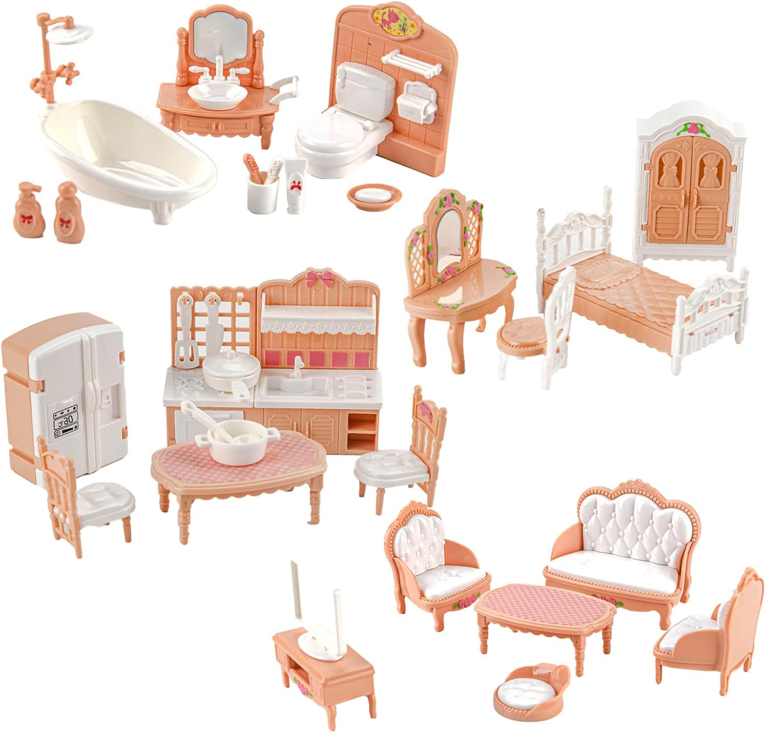 Puppenhaus-Möbel-Set, Zubehör, – Zara Home Bathroom Accessories Bewertung und Preis