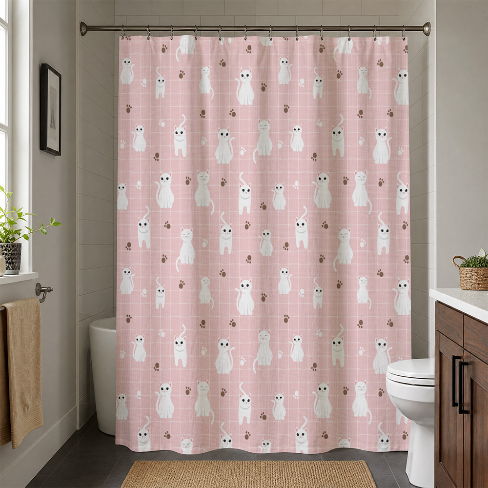 Niedliches Katzenmuster Wasser – Adorable Home Bathroom Ideas Bewertung und Preis