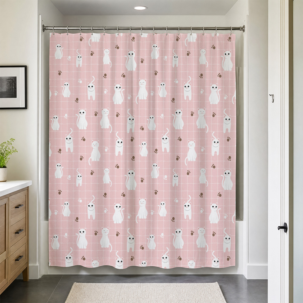 Niedliches Katzenmuster Wasser – Adorable Home Bathroom Ideas Bewertung und Preis
