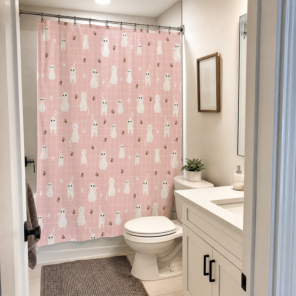 Niedliches Katzenmuster Wasser – Adorable Home Bathroom Ideas Bewertung und Preis
