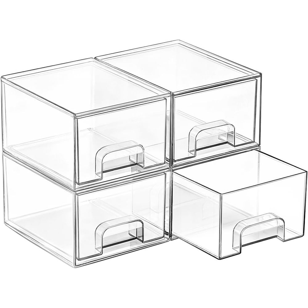 Kleine, durchsichtige, stapelb – Home Goods Bathroom Storage Bewertung und Preis