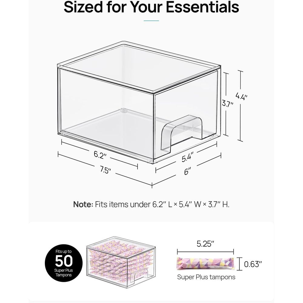 Kleine, durchsichtige, stapelb – Home Goods Bathroom Storage Bewertung und Preis