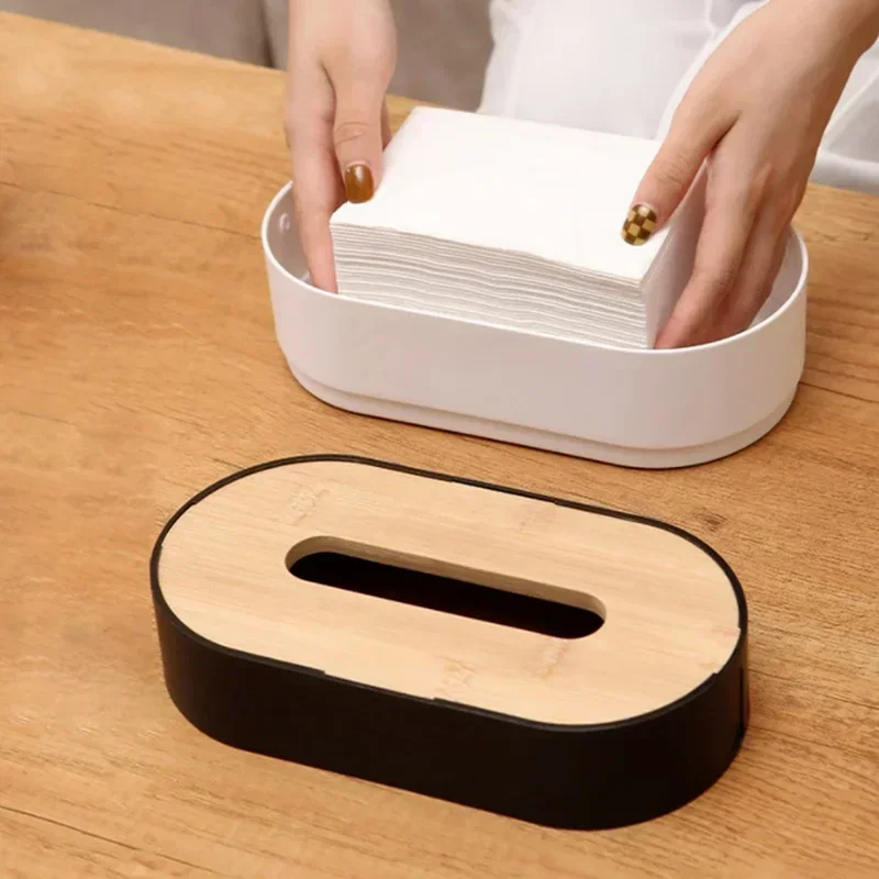 Bambus-Taschentuchbox-Abdeckun – Home Bathroom Paper Towel Dispenser Bewertung und Preis