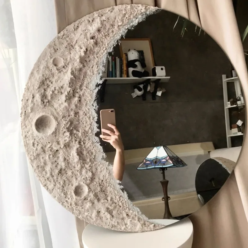 Niedlicher Mond-Wandspiegel fü – Home Living Bathroom Vanity Bewertung und Preis