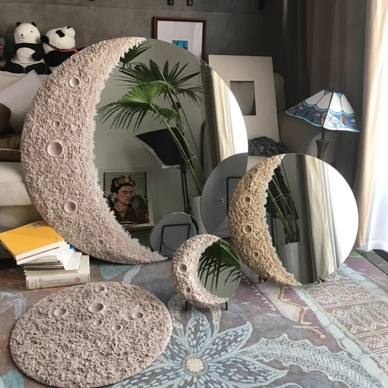 Niedlicher Mond-Wandspiegel fü – Home Living Bathroom Vanity Bewertung und Preis