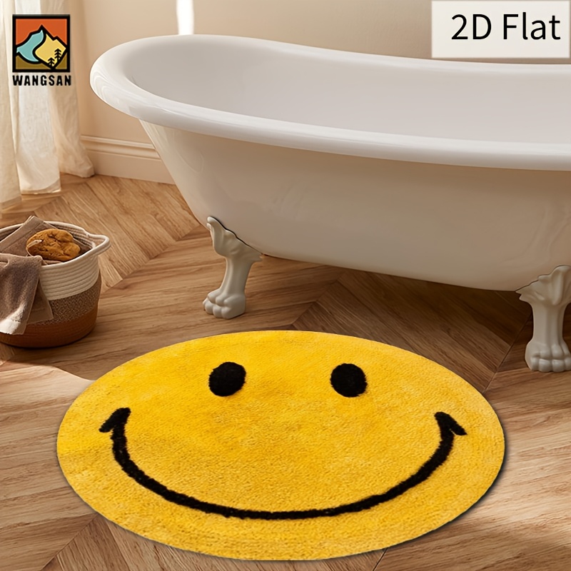 2D Runder Flanell-Teppich Smil – Home Bathroom Rugs Bewertung und Preis