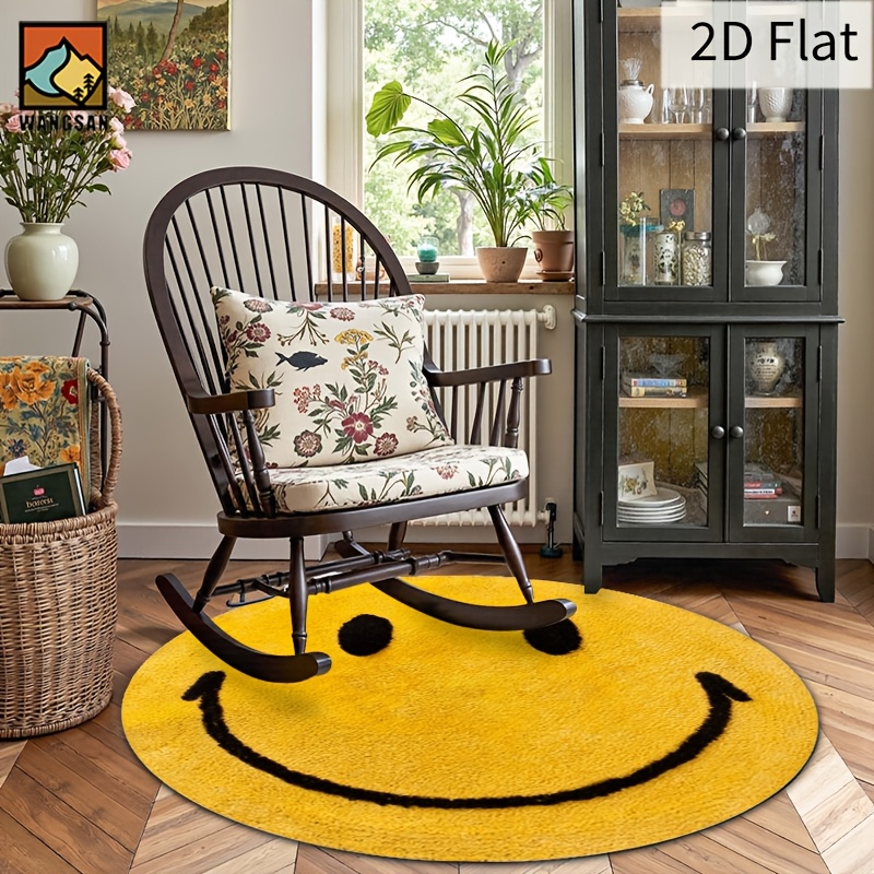 2D Runder Flanell-Teppich Smil – Home Bathroom Rugs Bewertung und Preis