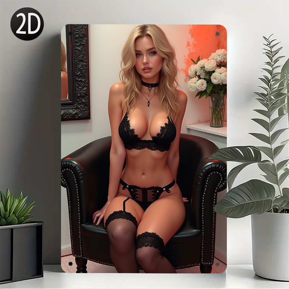 Vintage Sexy Lady Metallschild – Home Bathroom Wall Art Bewertung und Preis