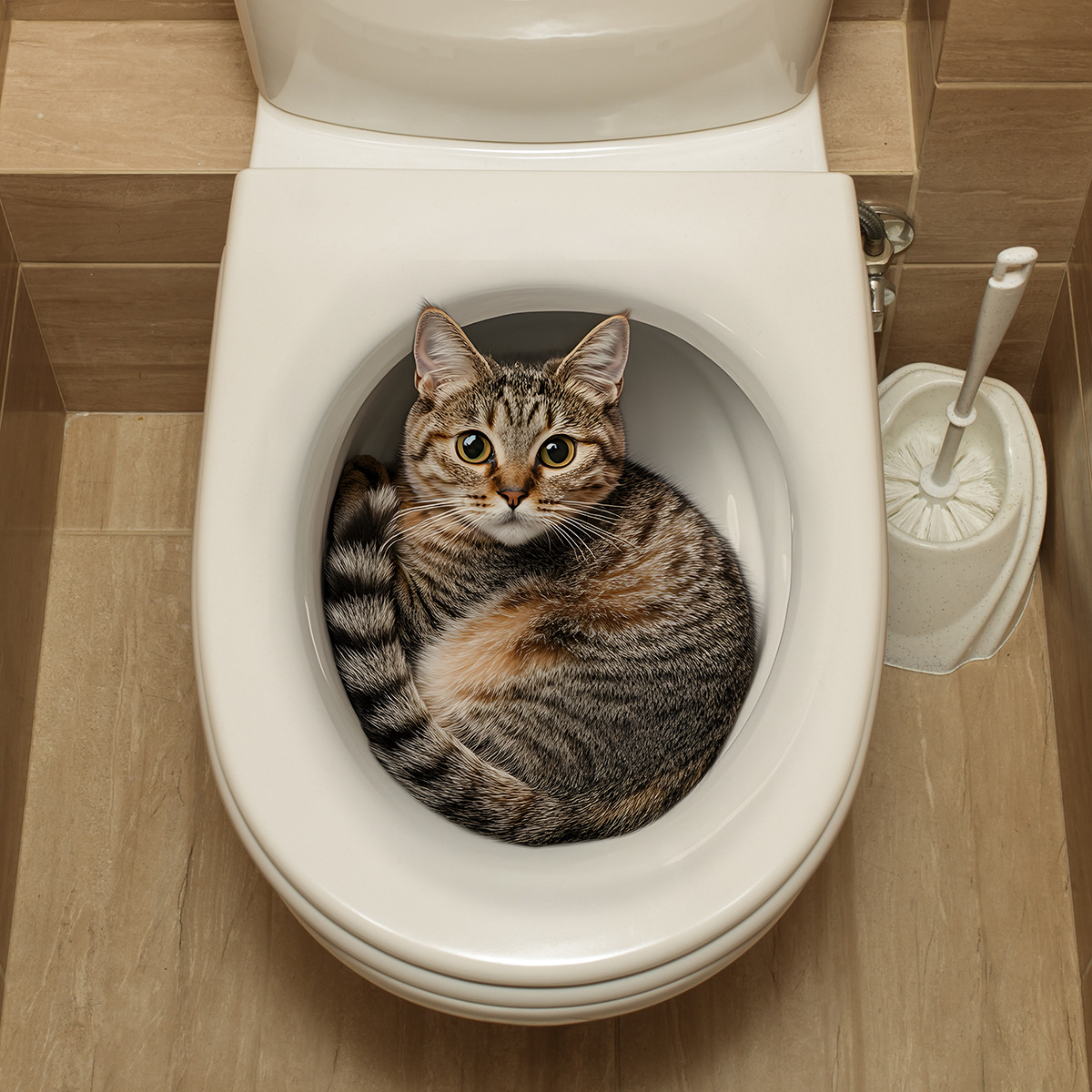 3D Lustige Katze Toilette Aufk – Tiny Home Bathroom Kit Bewertung und Preis