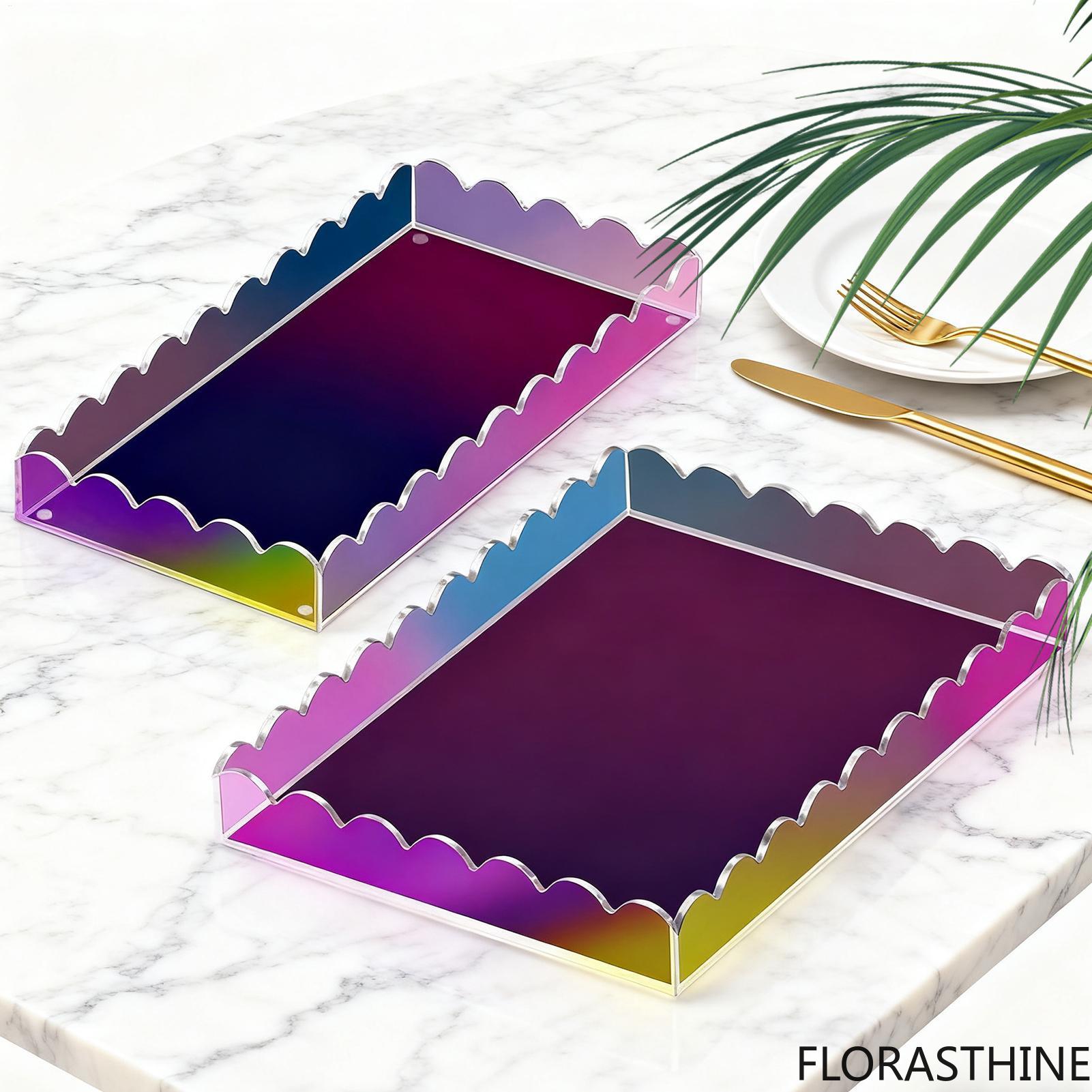 2 Stück Acryl-Tablett, gewellt – Home Living Bathroom Vanity Bewertung und Preis