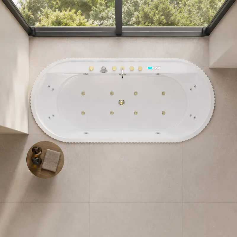 Moderne Ovale Acryl-Badewanne  – Home Bathroom Design Simple Bewertung und Preis