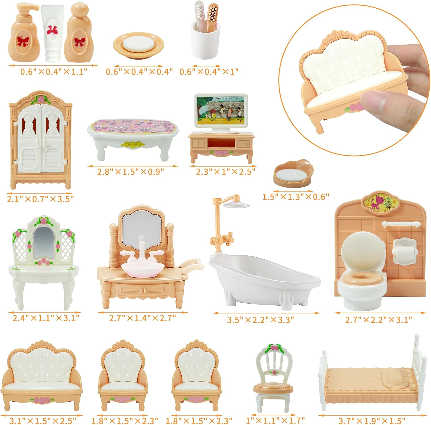 Puppenhaus-Möbelset, Miniatur- – Zara Home Bathroom Accessories Bewertung und Preis