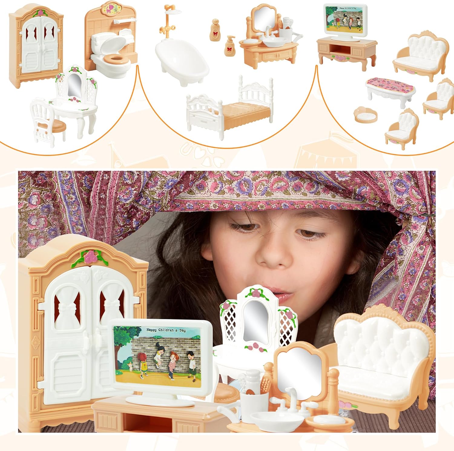 Puppenhaus-Möbelset, Miniatur- – Zara Home Bathroom Accessories Bewertung und Preis
